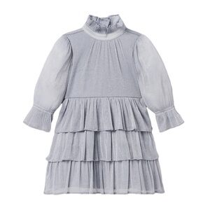 Elegant Janie and Jack Silver Kids Dress